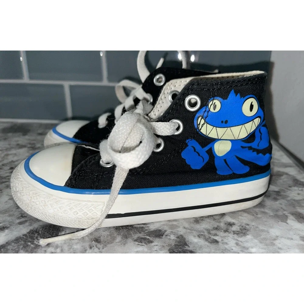 Converse‎ All Star Infant High Top Size 6 Black/Blue Tennis Shoes Chuck Taylor
